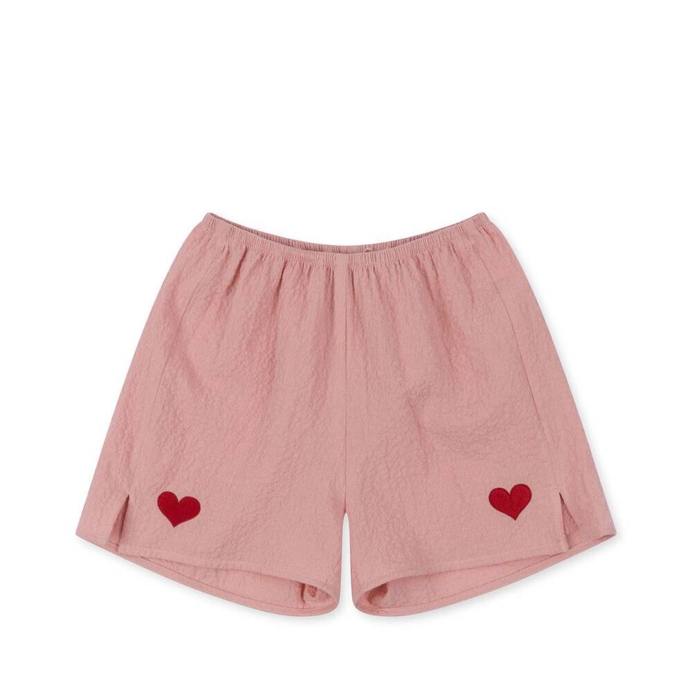 NEW KONGES SLØJD kid's ava heart shorts in mellow rose